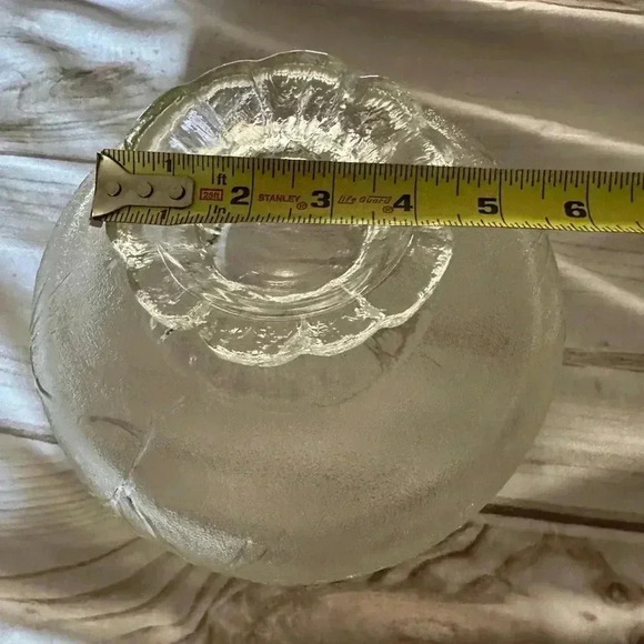 Tiara Glassware Ponderosa Pine Round Footed Serving Salad Bowl 9 1/4” - Picture 4 of 4